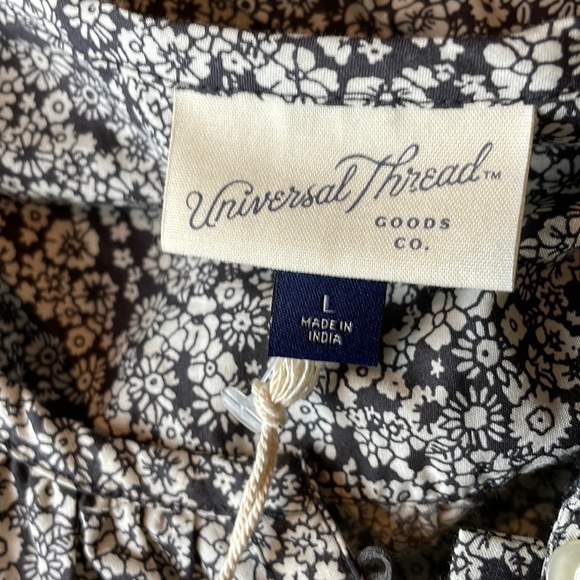 NWT Universal Thread SZ L Women's Balloon Long Sleeve Popover Blouse - Picture 13 of 15